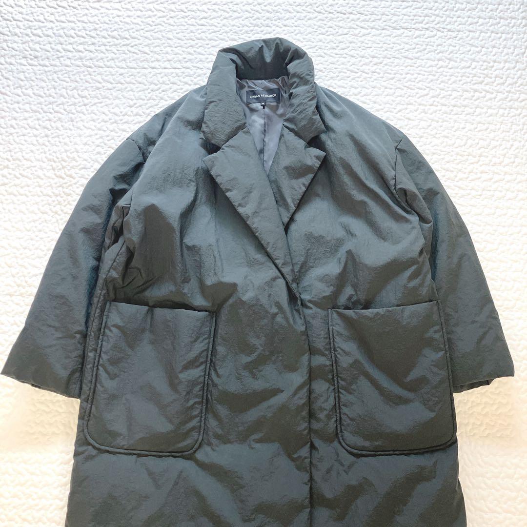 【美品】アーバンリサーチ ステッチレスダウンコート チェスターコート 38