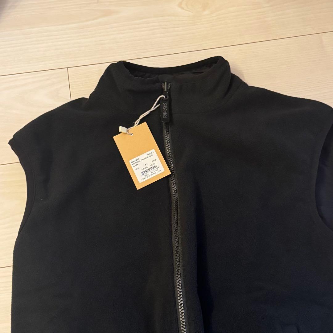 【タグ付き新品】Gramicci リバーシブルフリースベスト XS ブラック