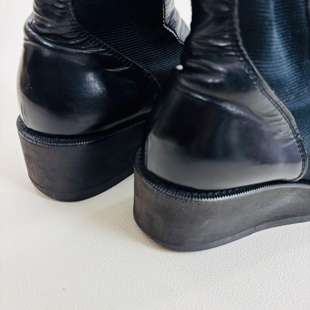 2734　MILO　ヨウジヤマモト　サイドゴアブーツ 厚底ブーツ　ブラック