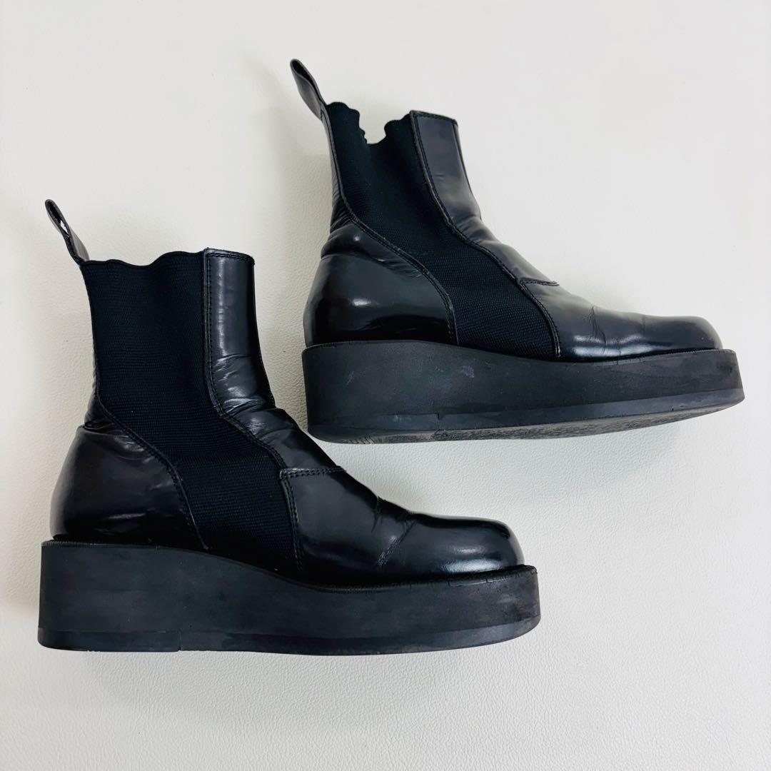 2734　MILO　ヨウジヤマモト　サイドゴアブーツ 厚底ブーツ　ブラック