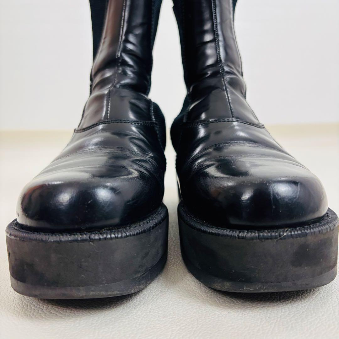 2734　MILO　ヨウジヤマモト　サイドゴアブーツ 厚底ブーツ　ブラック