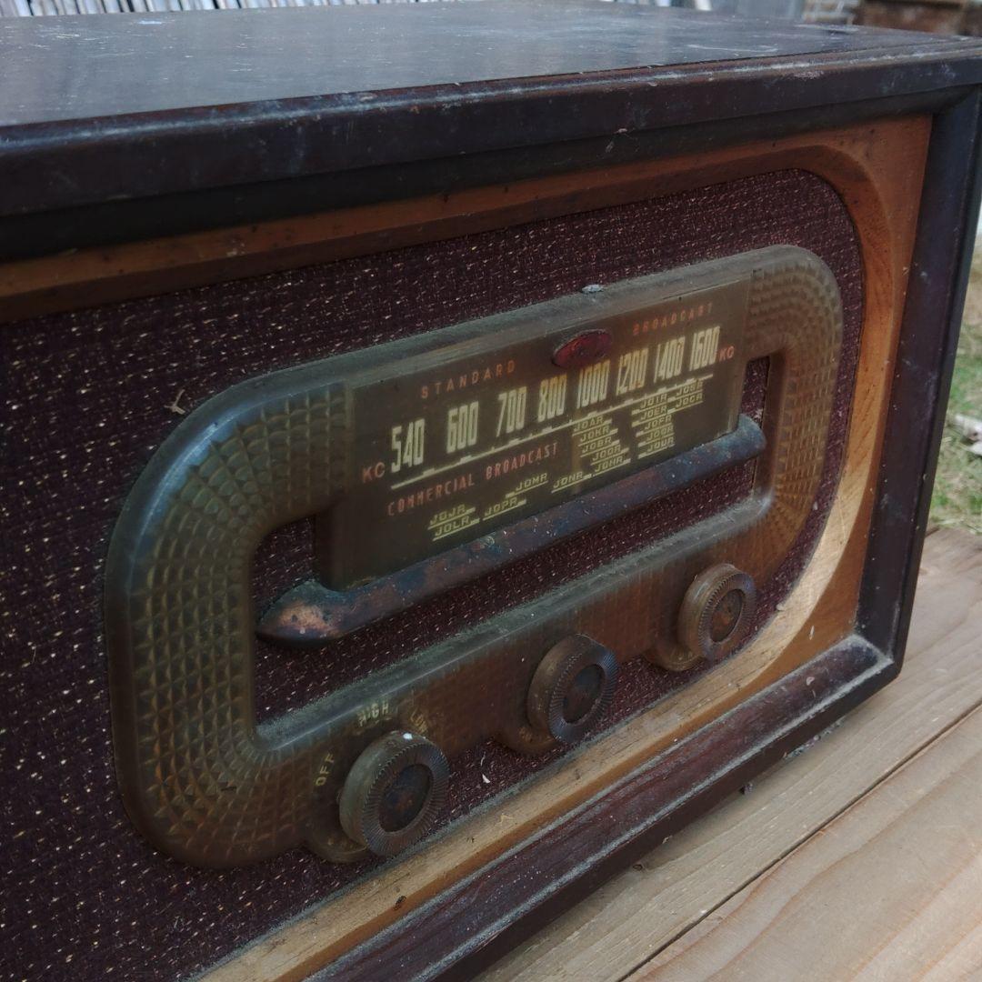 シャープ真空管ラジオ受信機　アンティークラジオ　早川電気工業株式会社製　蔵出し品