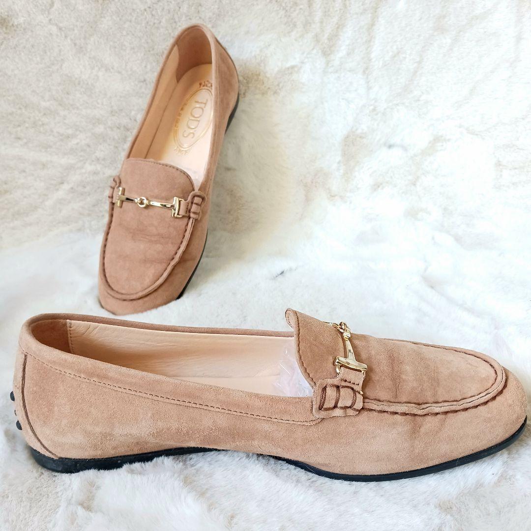 TOD'S　トッズ　ローファー　ビットローファー　金具　スリッポン　革　23cm