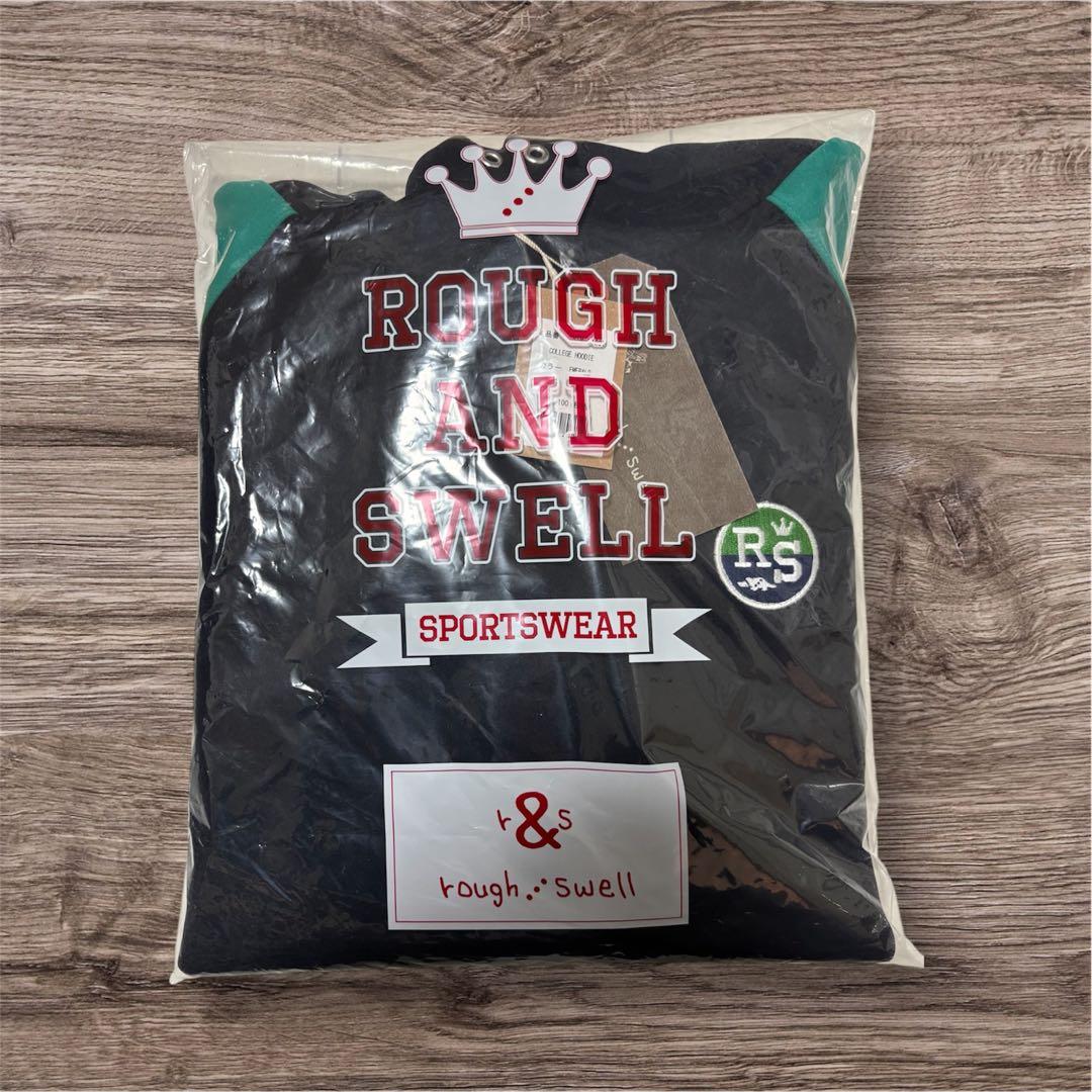 ラフアンドスウェル　COLLEGE HOODIE EMERALD M