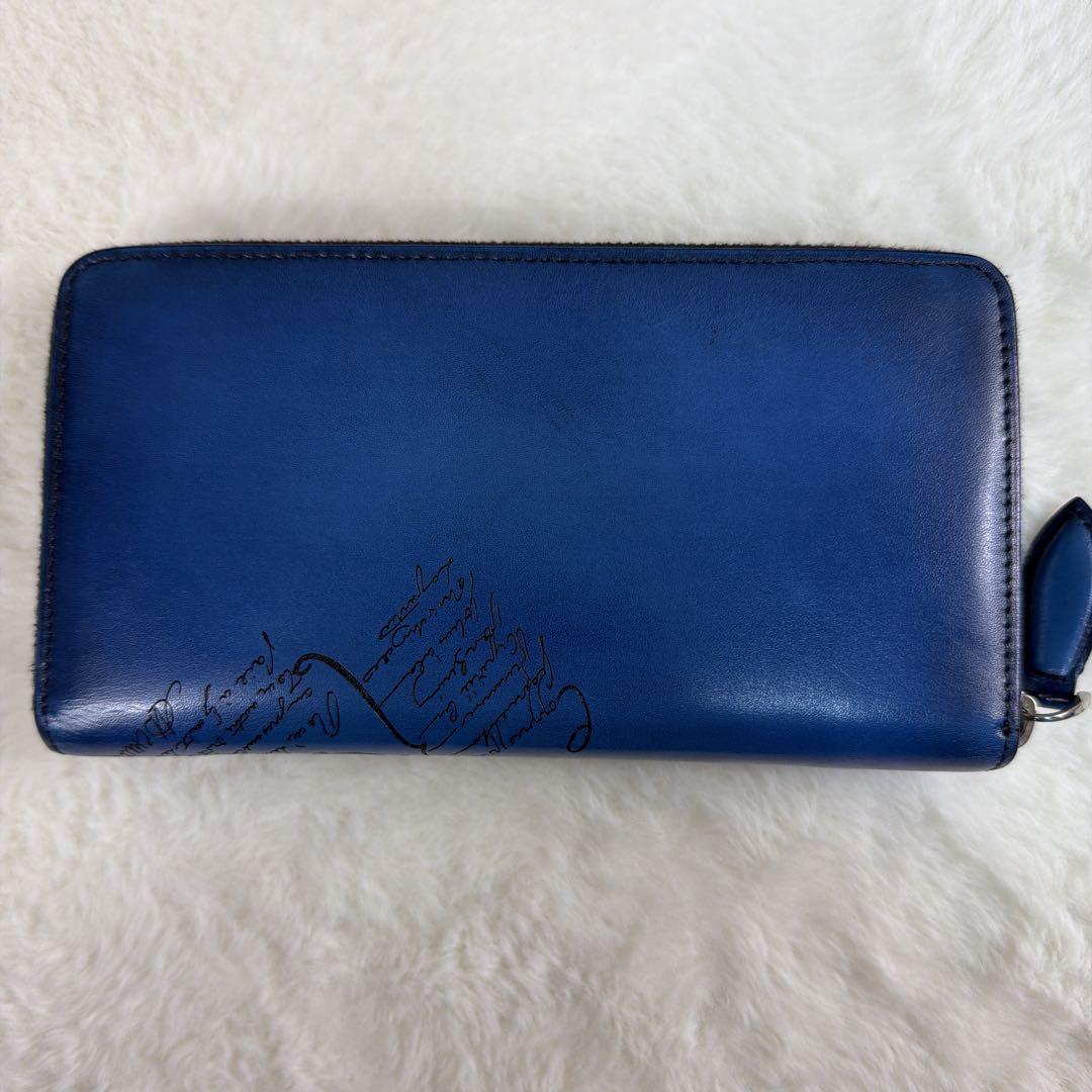 美品 BERLUTI スクリット カリグラフィ イタウバネオ ラウンドジップ