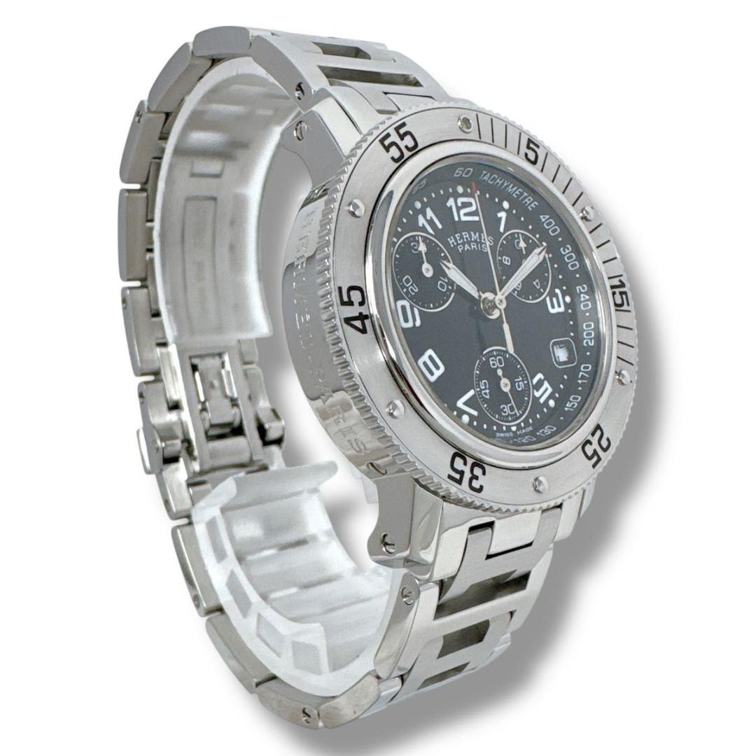 エルメス クリッパー ダイバー CL2.310 クロノ 黒 レディース 腕時計