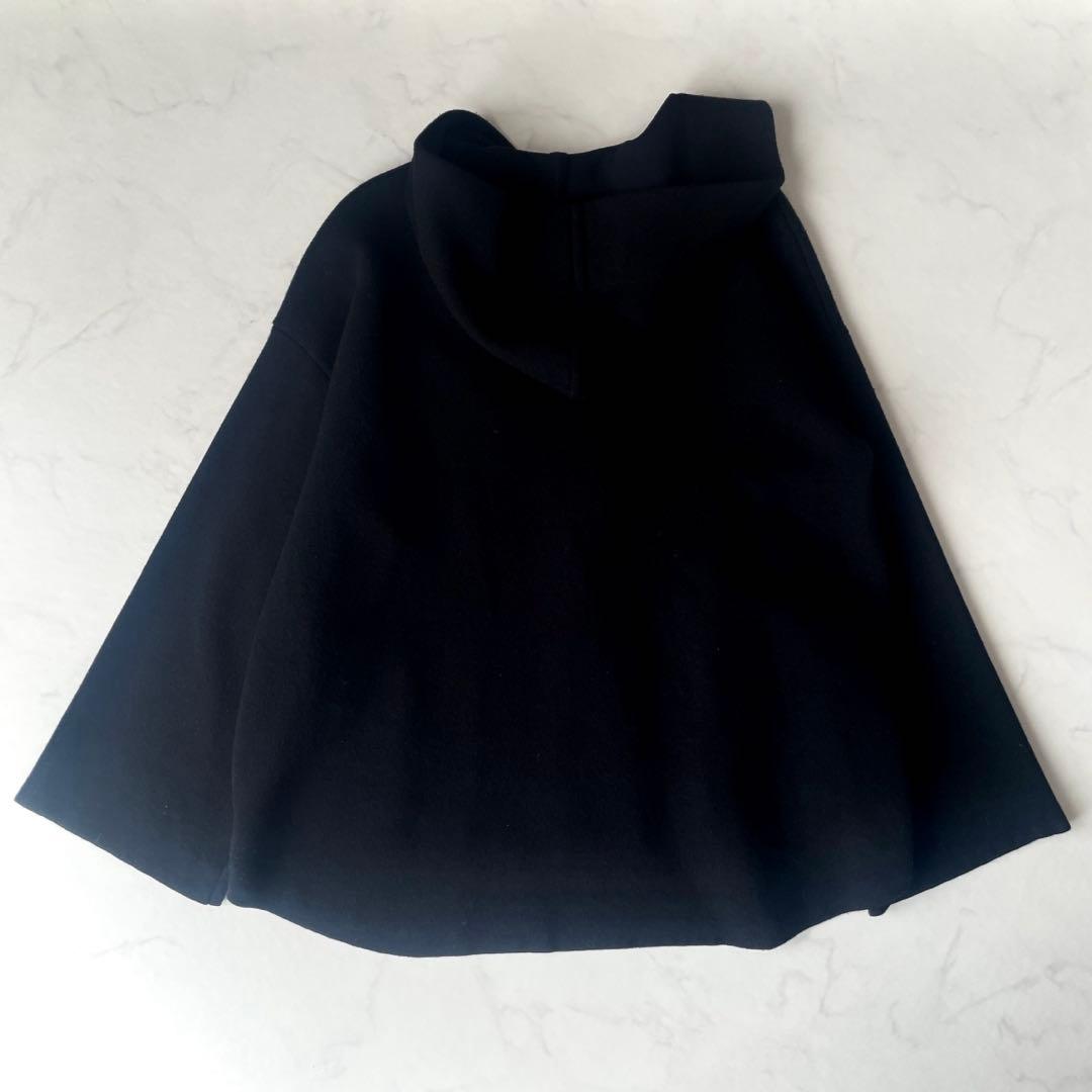 美品 Demi-Luxe BEAMS フーデッドコート ショートコート ブラック