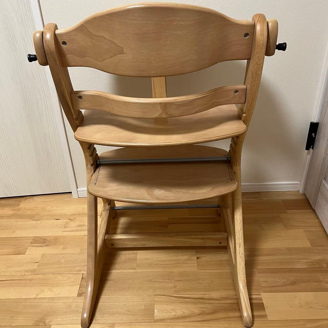 大和屋 すくすくチェアスリムプラス テーブル、ガード付 ハイチェア