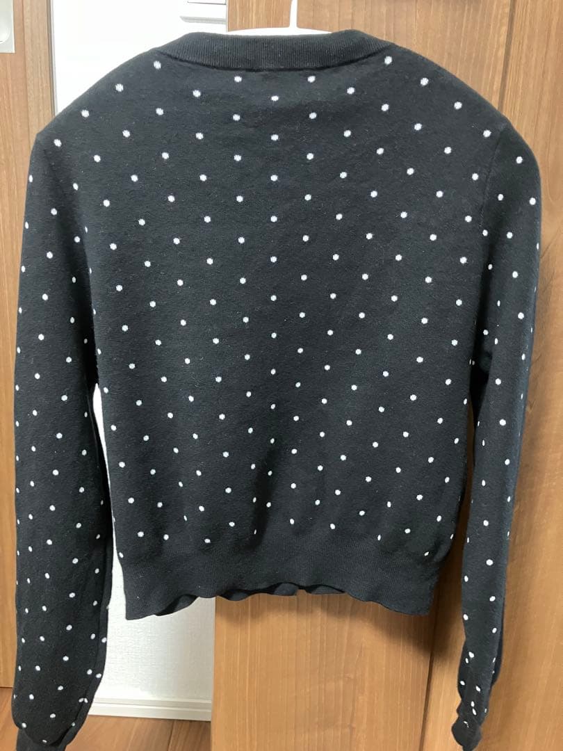 【最終価格】キャバン ドット柄 ブラックカーディガン
