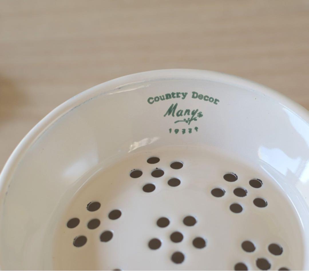 マニーローズ ホーロー コランダー　収納　薔薇　インテリア　新品