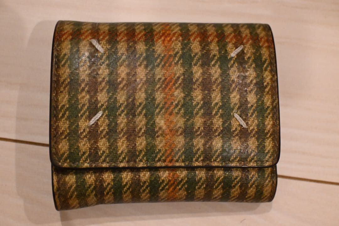 【プレミア】　マルジェラ　男女兼用　チェック柄レザーケース