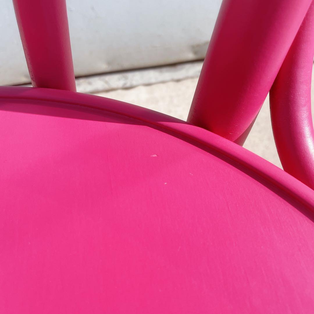 【使用少】TON トーネット チェコ製 ピンク ベントウッドチェア 曲げ木イス