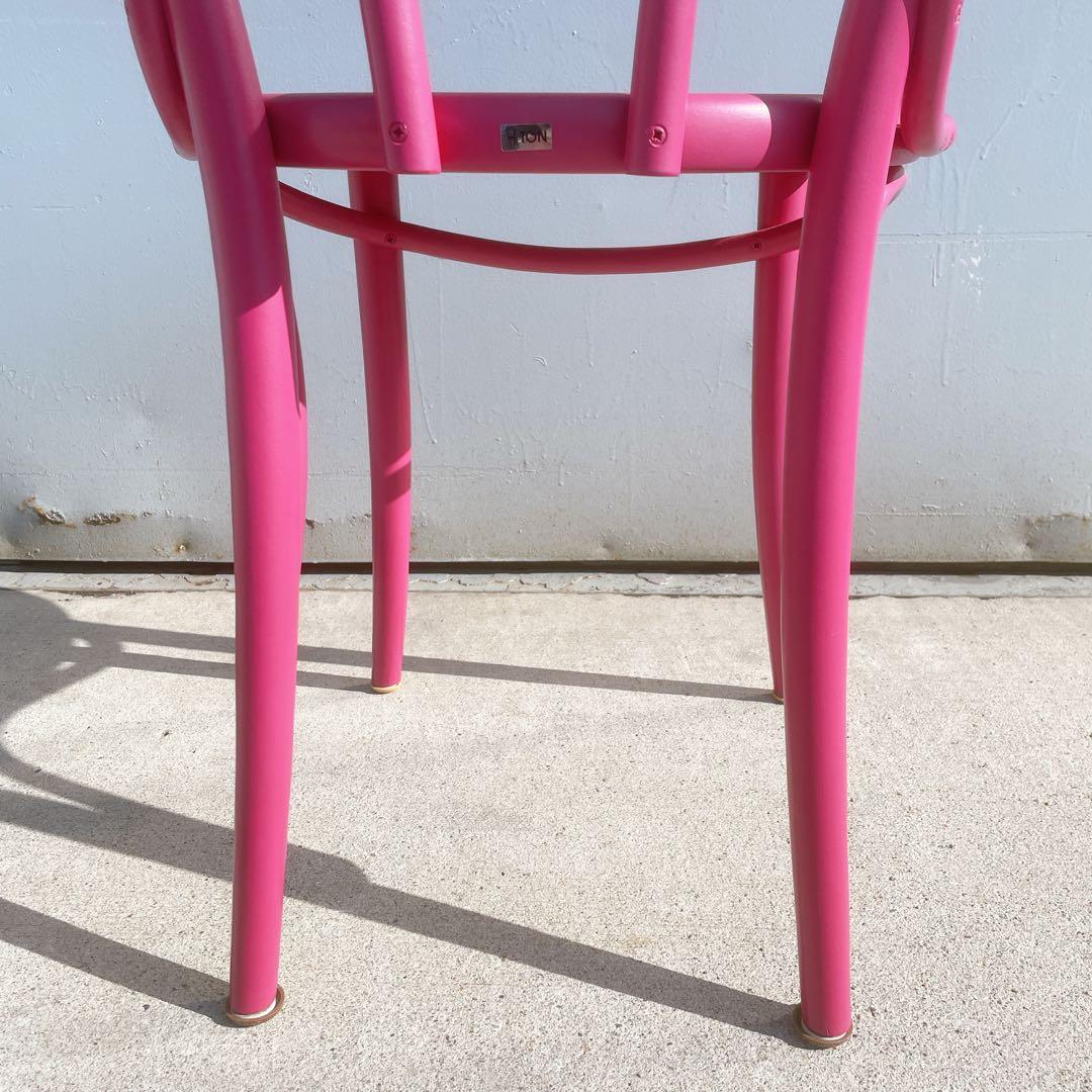 【使用少】TON トーネット チェコ製 ピンク ベントウッドチェア 曲げ木イス