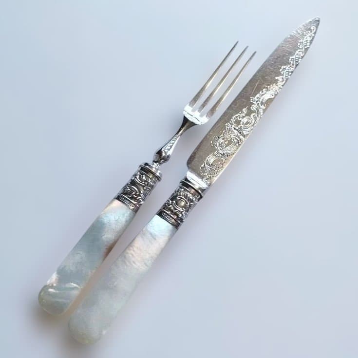 カトラリーセット①　マザーオブパール　白蝶貝　アンティーク　ビンテージ