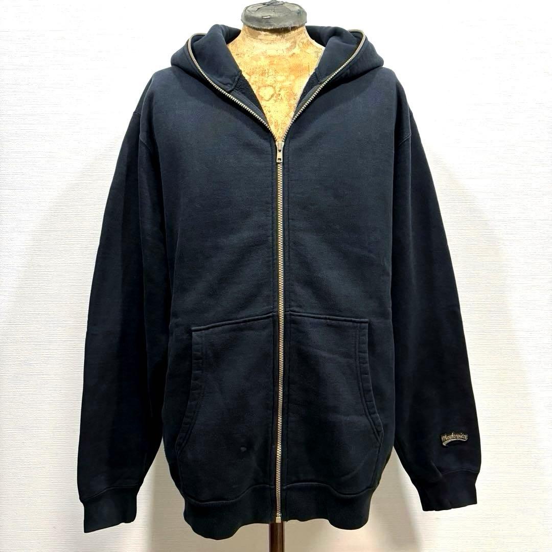 XL 上下 肉厚 黒金 マスターピース ヘクティク スウェット パーカー パンツ