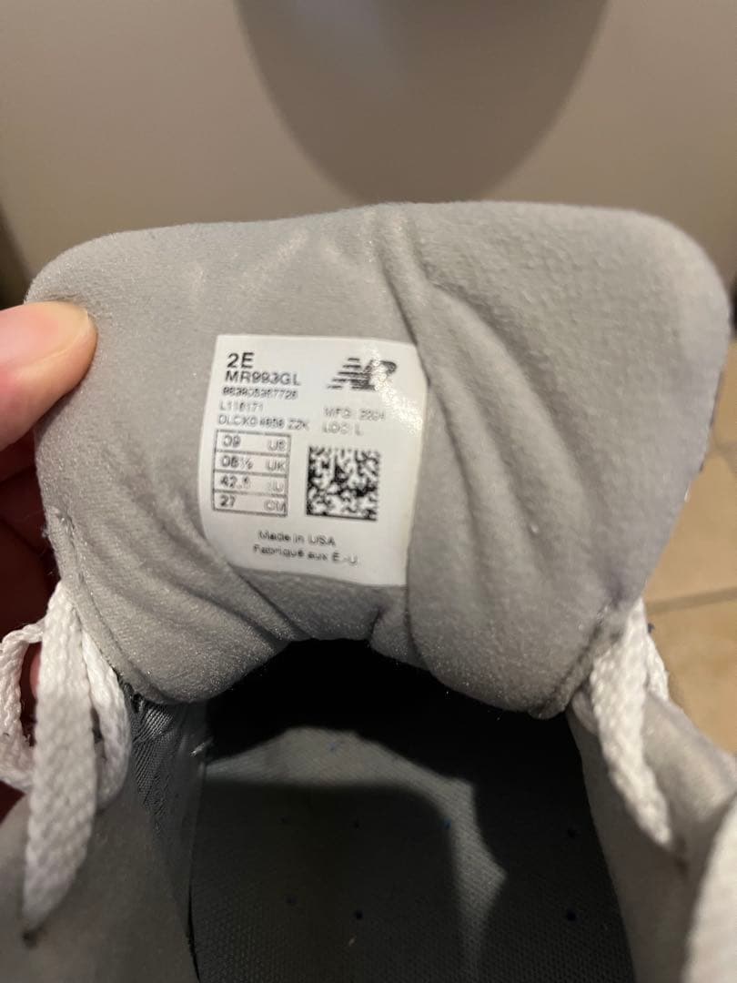 New Balance 993 グレー スニーカー