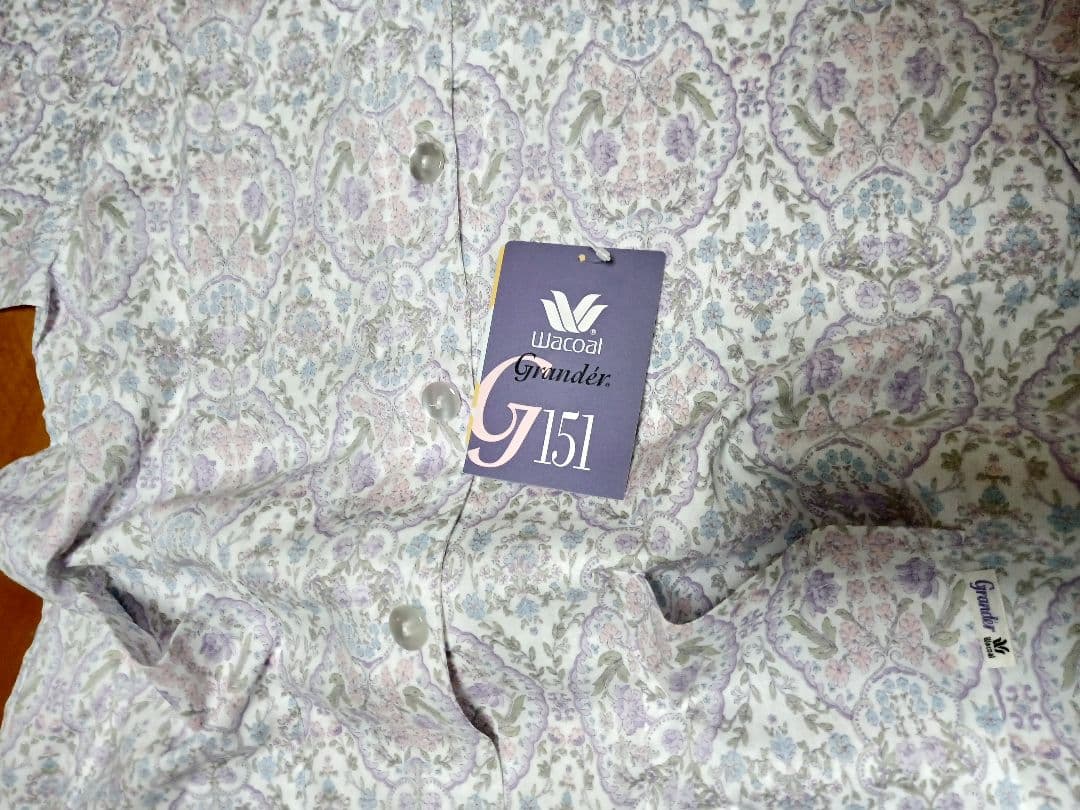 ◎新品　ワコール　グランダー　パジャマ　MP　伸縮性　パープル系✨日本製✨G⑭