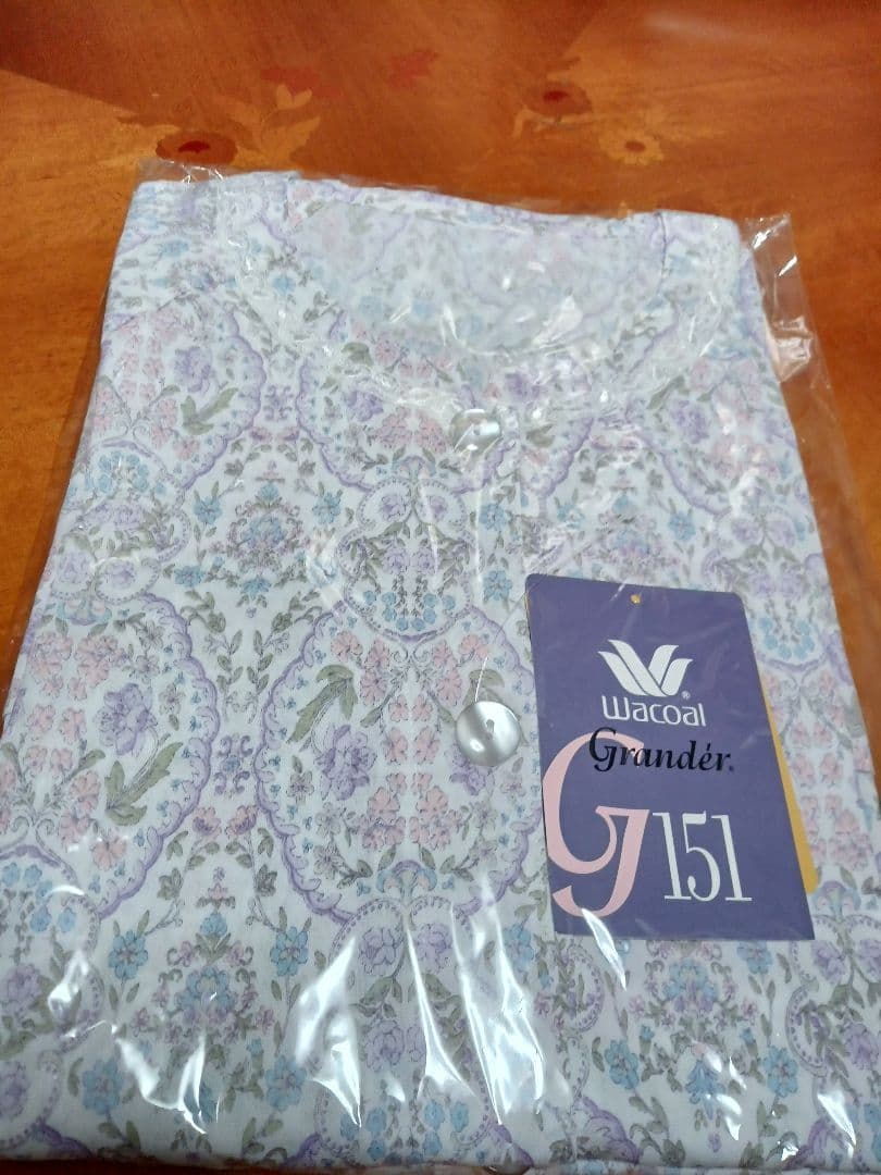◎新品　ワコール　グランダー　パジャマ　MP　伸縮性　パープル系✨日本製✨G⑭