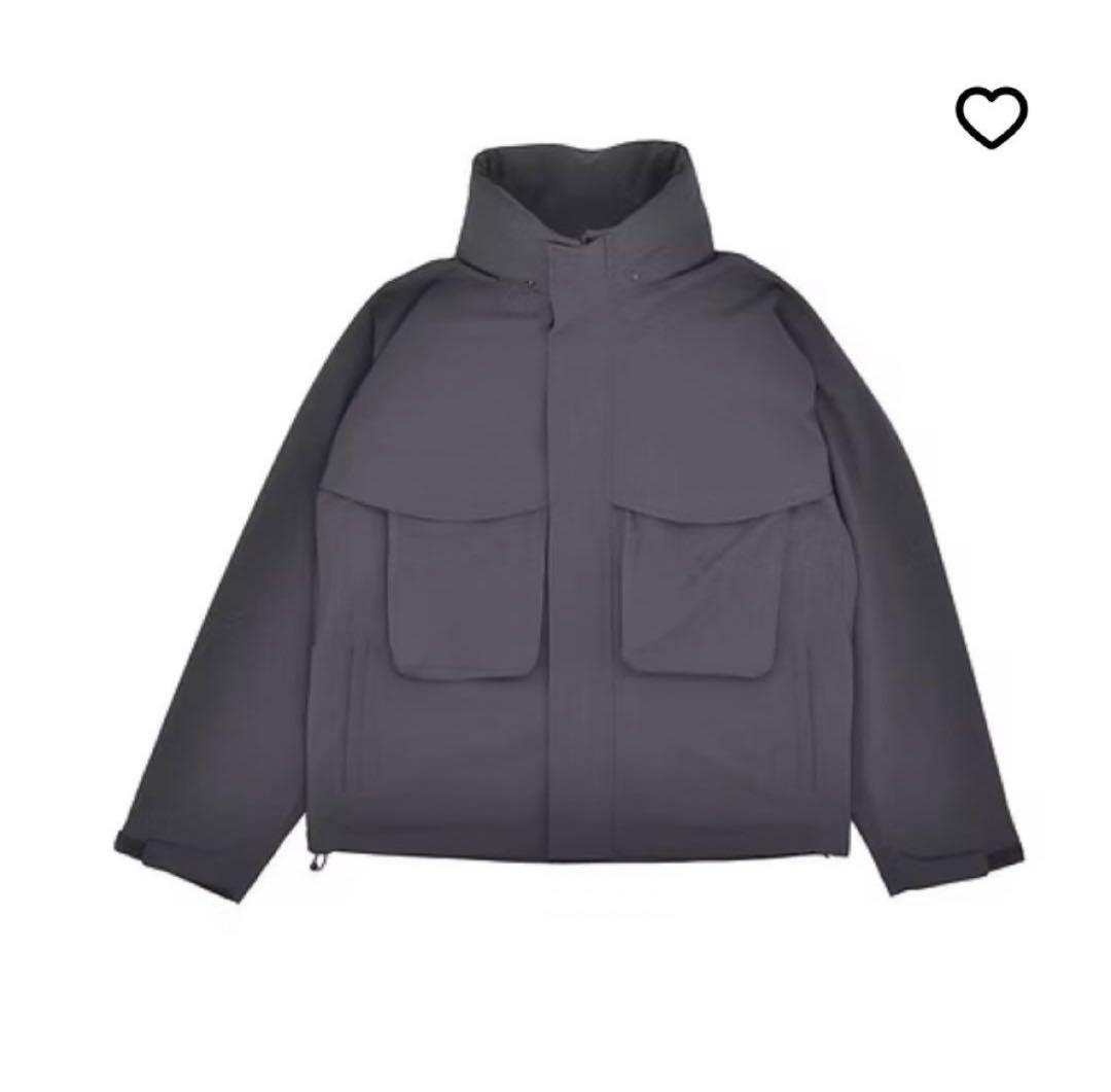 ジャケット・アウター POP TRADING shell jacket charcoal