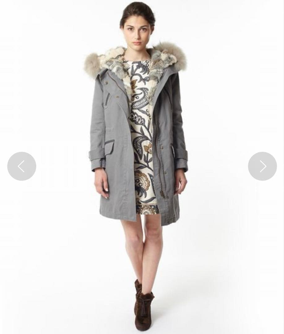 ダイアグラム　グレースコンチネンタル ラビットファーライナー付きモッズコート