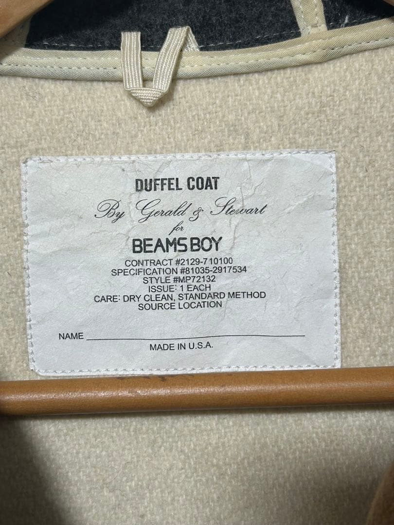 FIDELITY×BEAMS BOY ダッフルコート マルチカラー