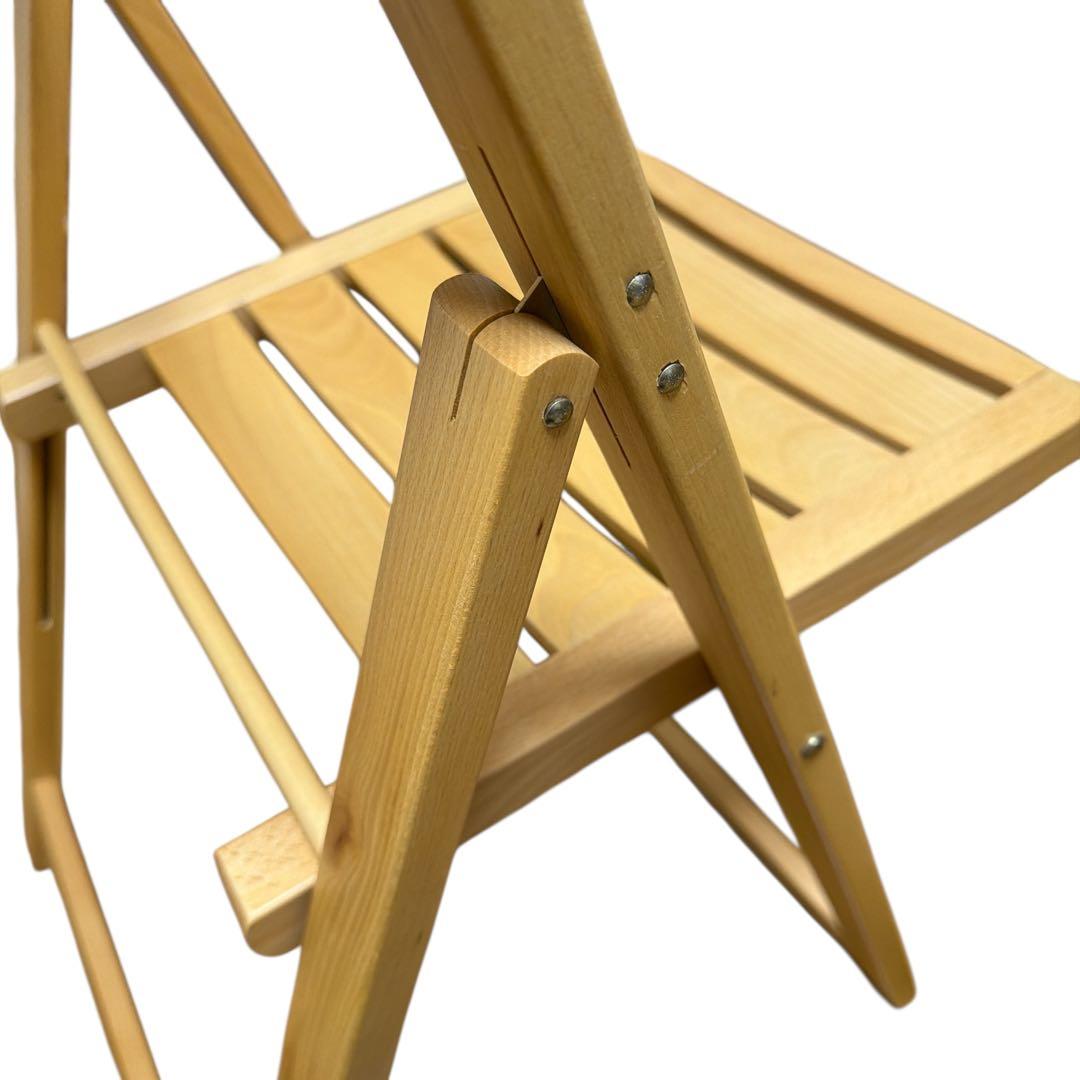 【希少・廃番品】無印良品 木製 折りたたみ椅子 ブナ材 2脚セット