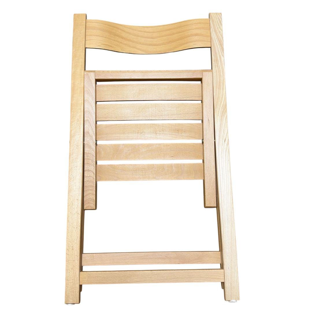 【希少・廃番品】無印良品 木製 折りたたみ椅子 ブナ材 2脚セット