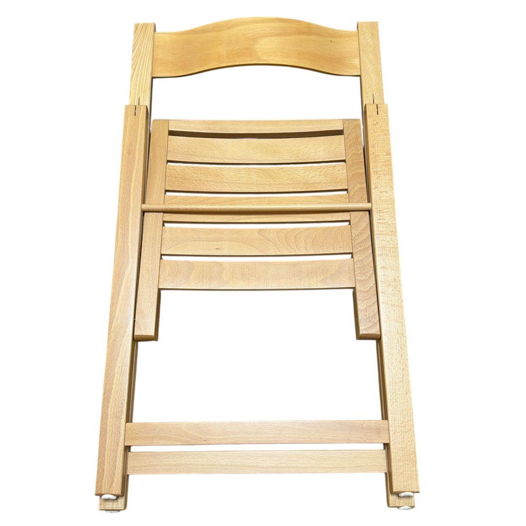 【希少・廃番品】無印良品 木製 折りたたみ椅子 ブナ材 2脚セット