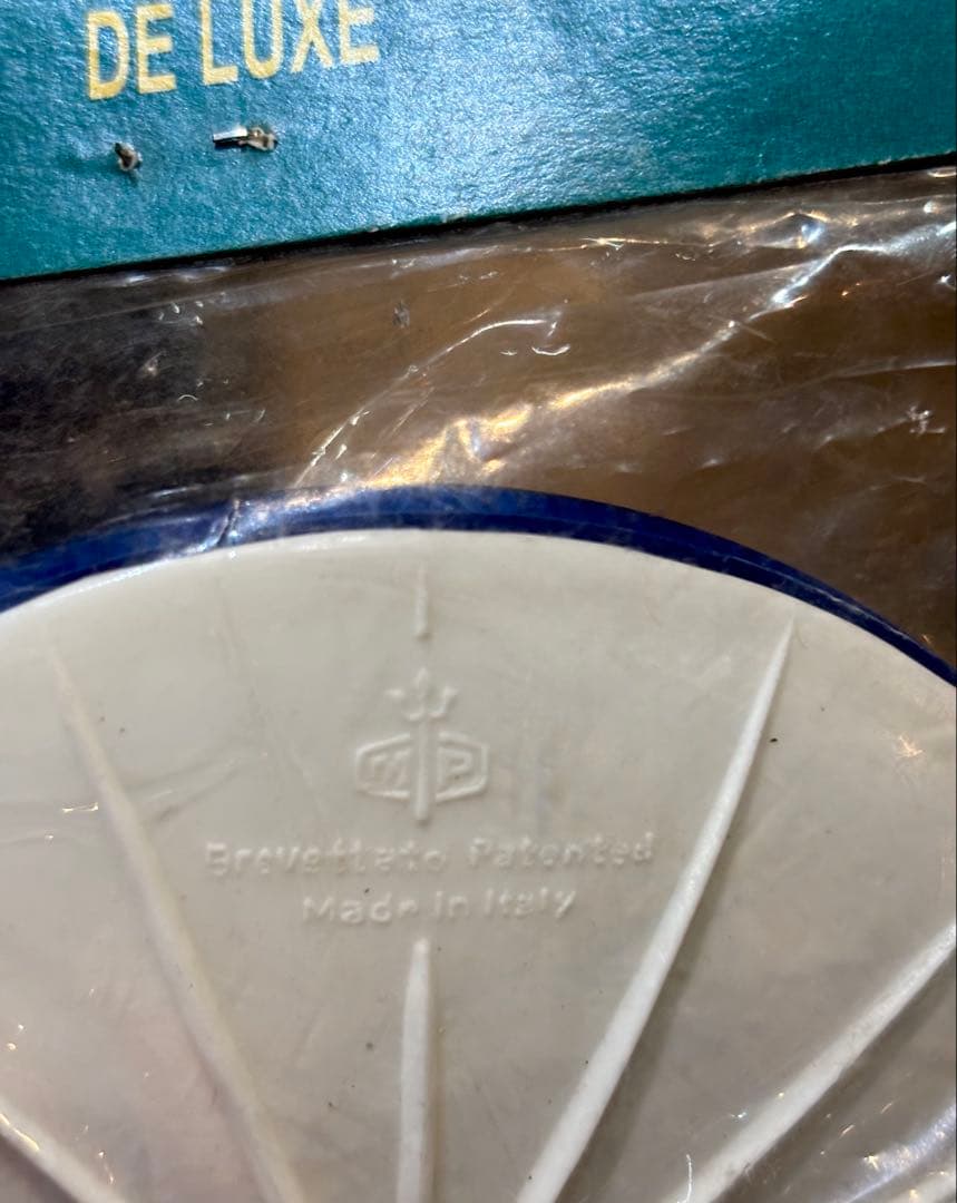 ベスパ　vespa ランブレッタ lambretta メタルプラスト　ミラー　青