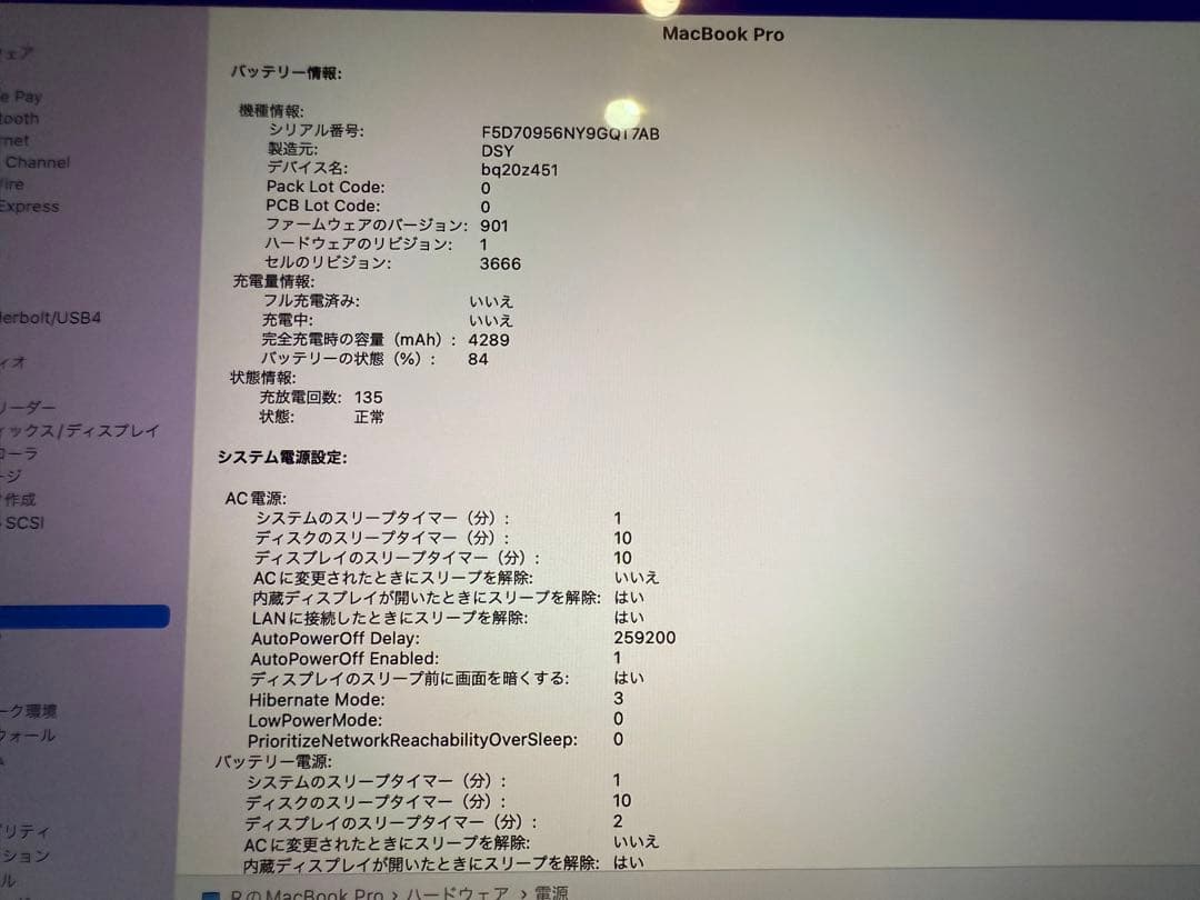 MacBook本体 MacBook Pro 2016 16GB 50GB