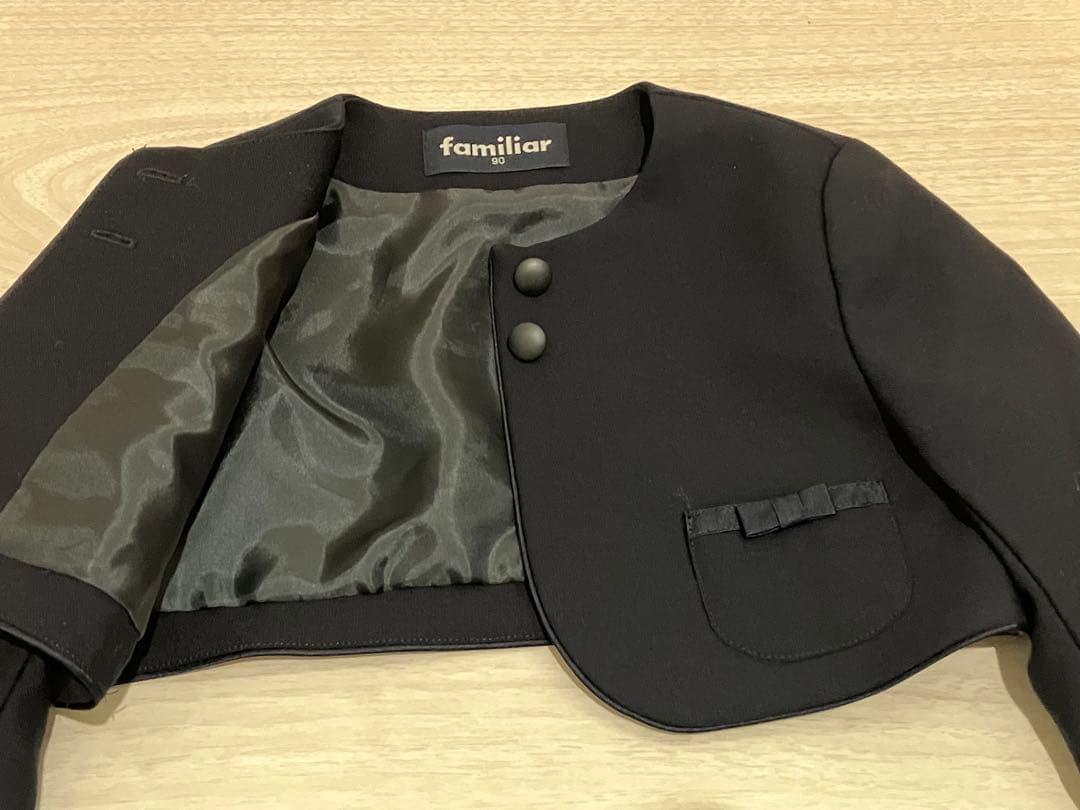 ファミリア 幼稚園受験スーツ アンサンブル フォーマル ワンピース 90