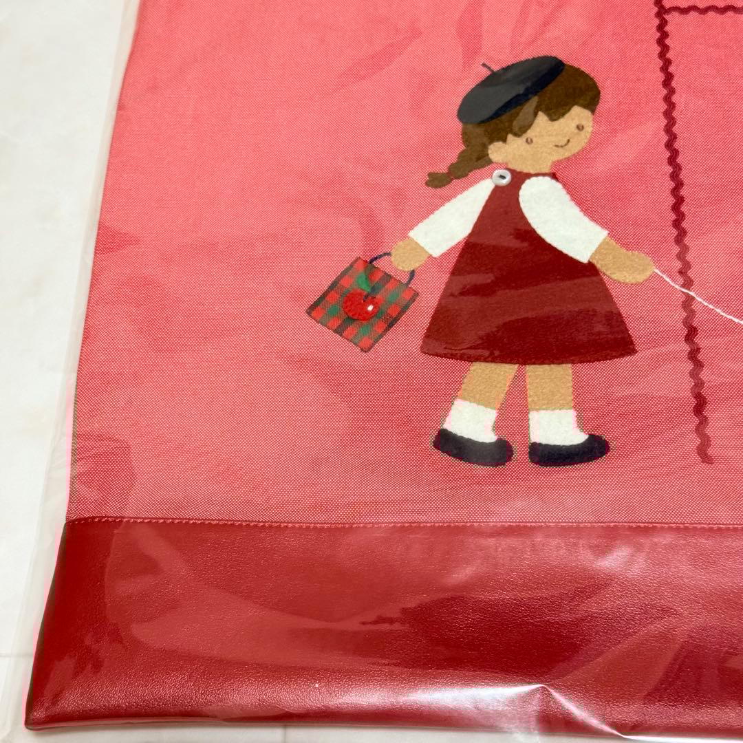 ファミリア デニムバッグ レッド 手刺繍 気になるあの子 手さげカバン