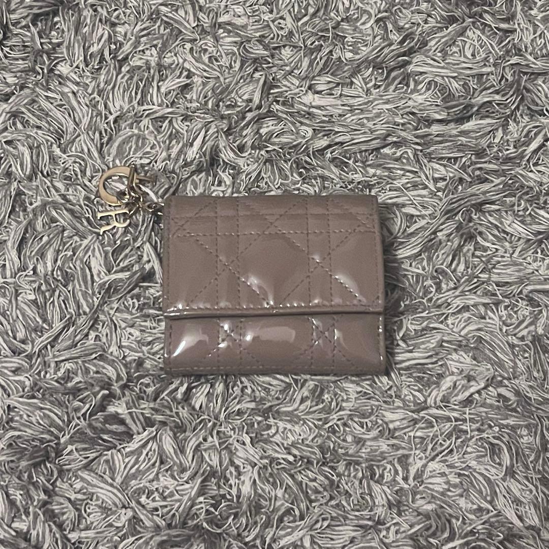 Dior ロータスウォレット ベージュ 三つ折財布