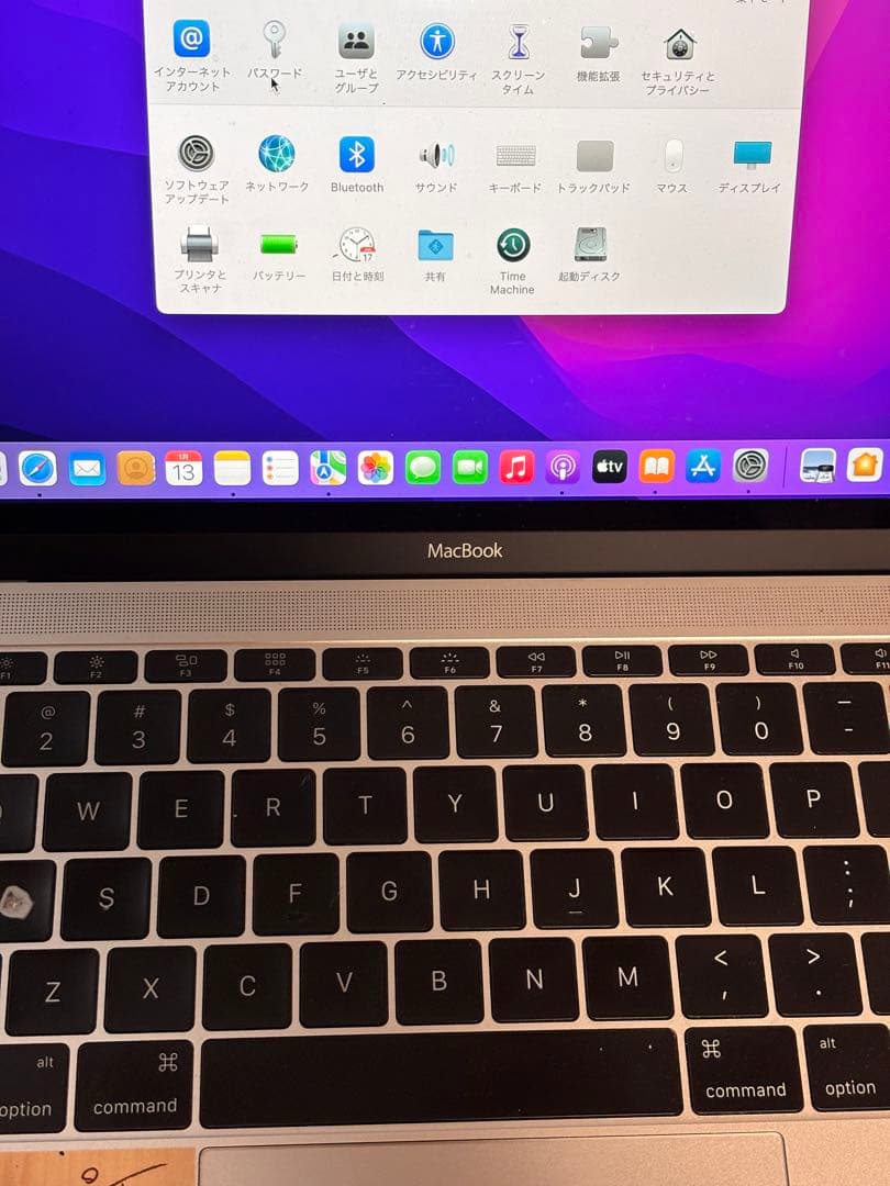 MacBook 2016 (macOS Monterey) ステッカー付き