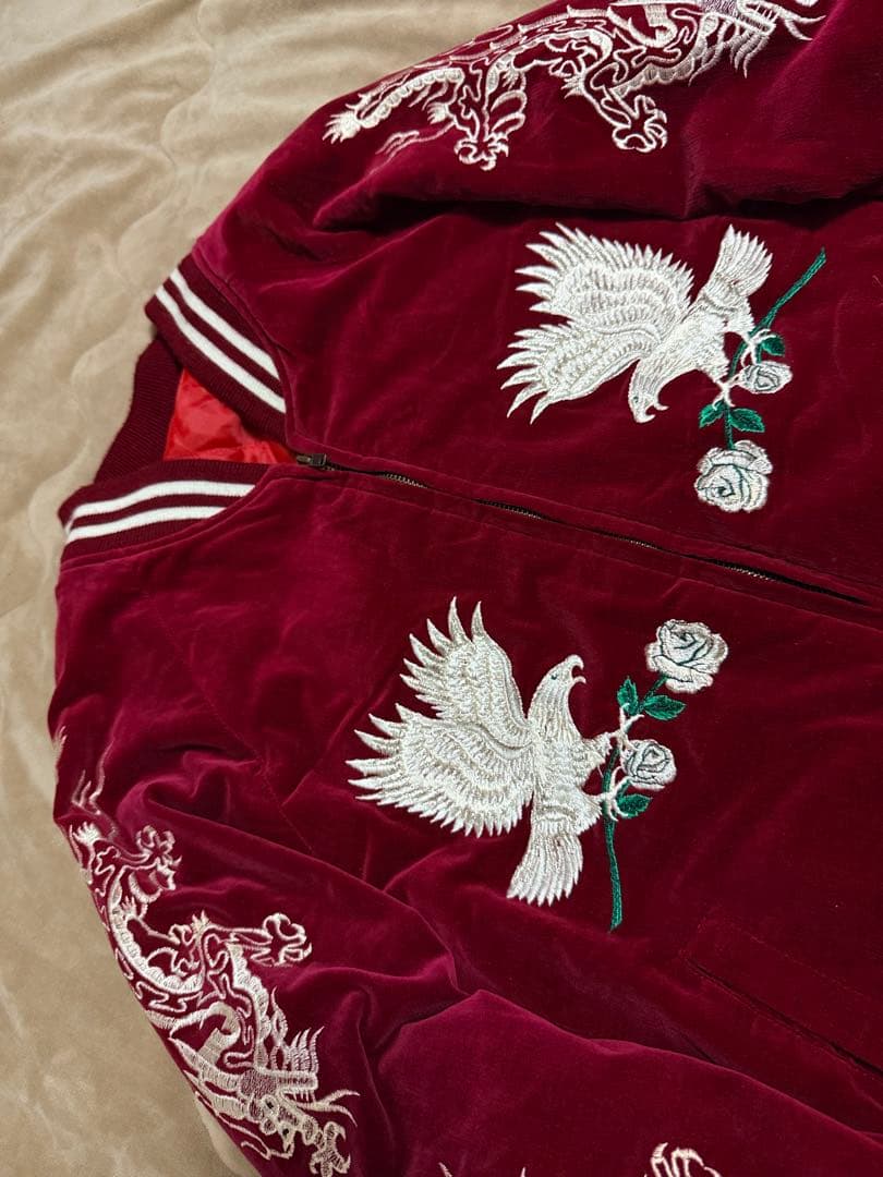 日本製 YOKOSUKA 別珍 vintage 90s 鷲 花 限定 スカジャン