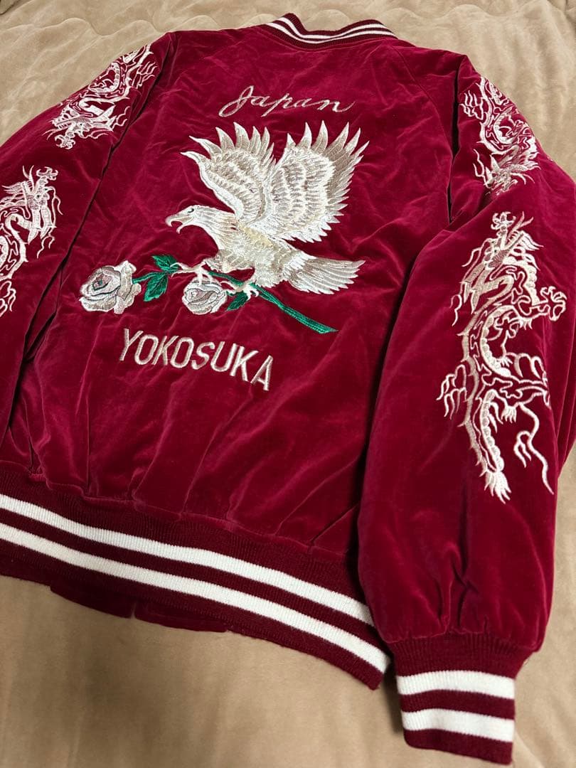日本製 YOKOSUKA 別珍 vintage 90s 鷲 花 限定 スカジャン