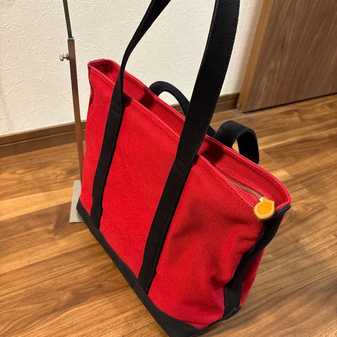 【美品】POLO ラルフローレン 帆布キャンパス×レザー トートバッグ 刺繍ロゴ