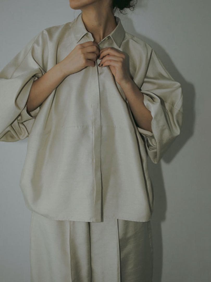 etre tokyo デザインカフスシャンタンシャツ