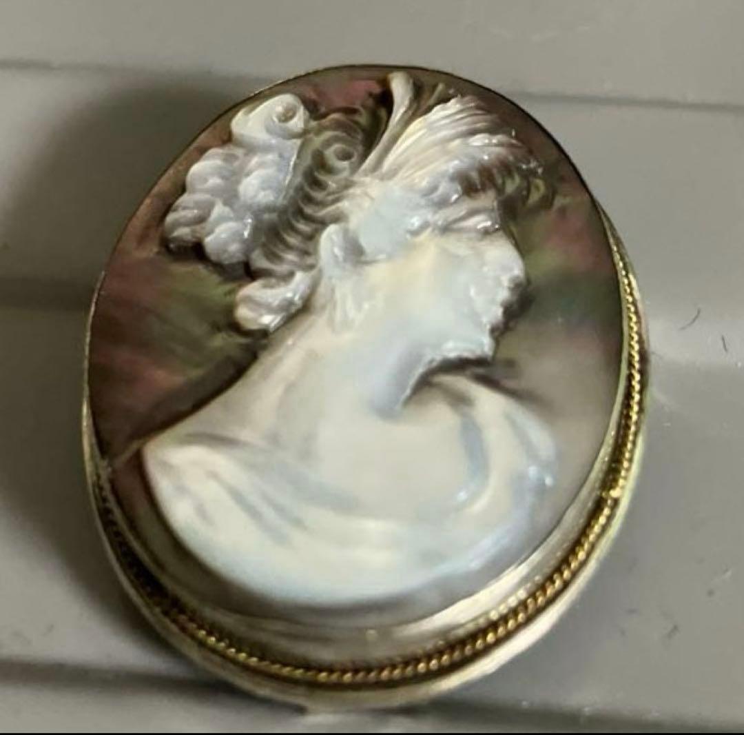 ロ・ゼニットRinkaイタリアナポリシェルカメオsilver800刻印あり