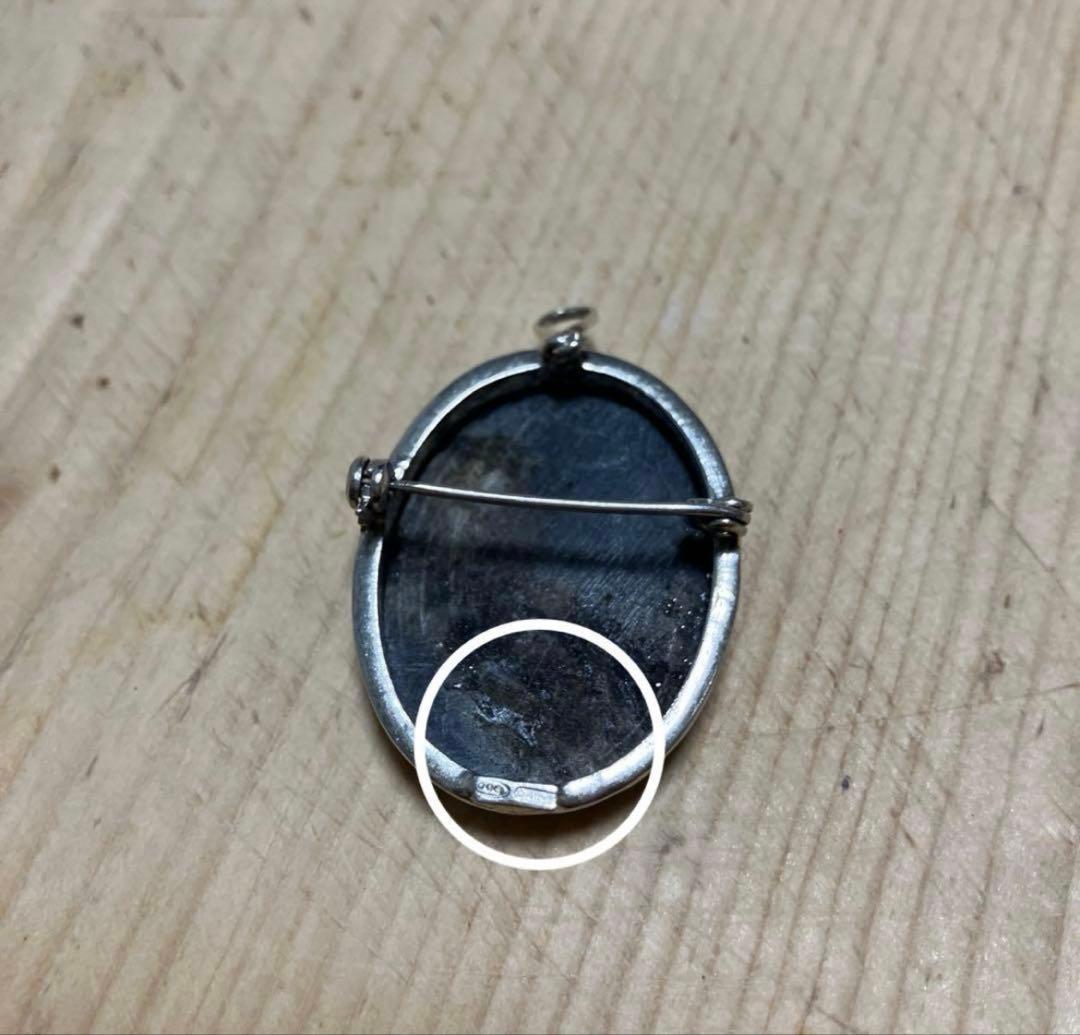 ロ・ゼニットRinkaイタリアナポリシェルカメオsilver800刻印あり