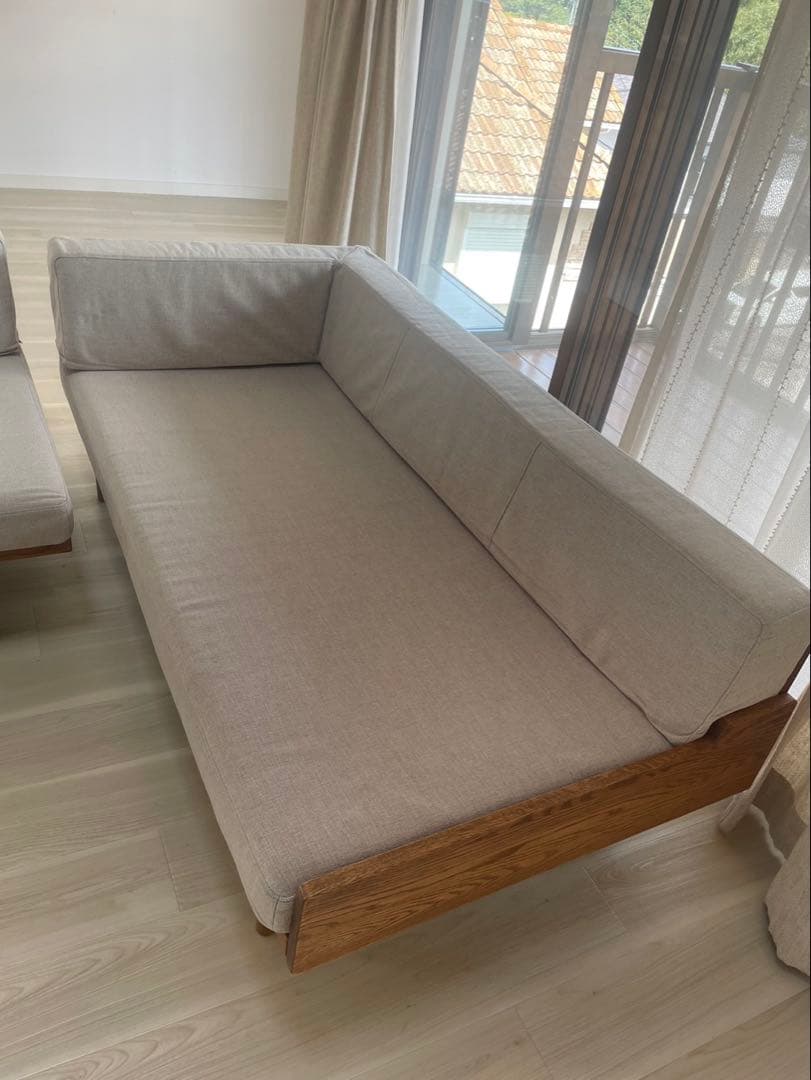 MOMO natural デイソファー　モモナチュラル　替えカバー付き　アーム