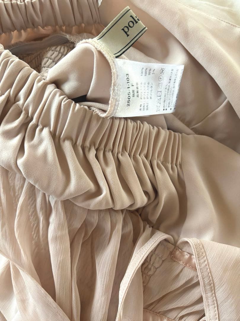 ショルダーリボンシフォンブラウス