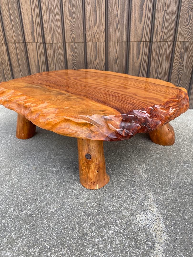 座卓　一枚板テーブル　天然木　和風　和室　茶道具　煎茶道具