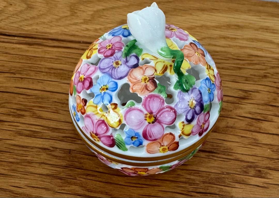 HEREND （ヘレンド）ファンタジー オープンワーク ボンボニエール ボックス