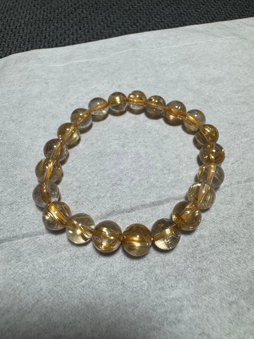 ゴールドルチルクォーツ　ブレス