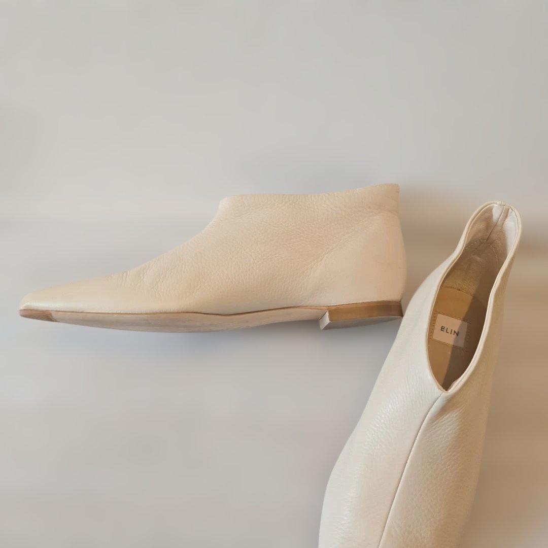 人気✨ELIN エリン ポインテッドトゥミニブーツ ブーツ 36 ベージュ