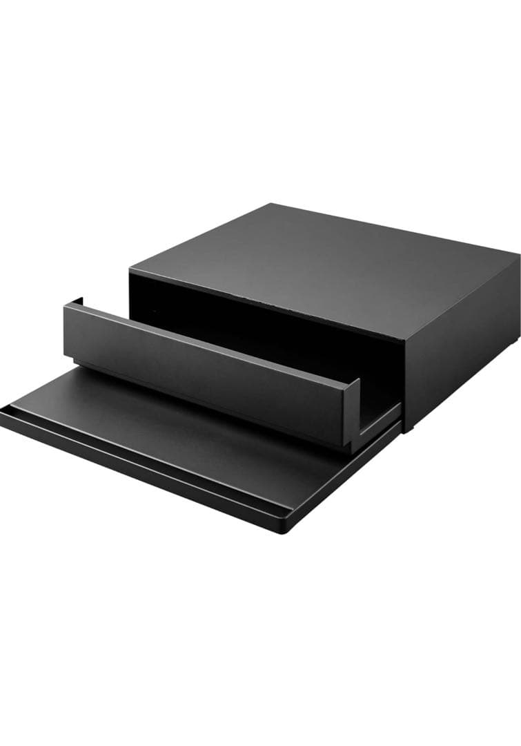 山崎実業　tower スライドテーブル　ブラック引き出し収納 45cm