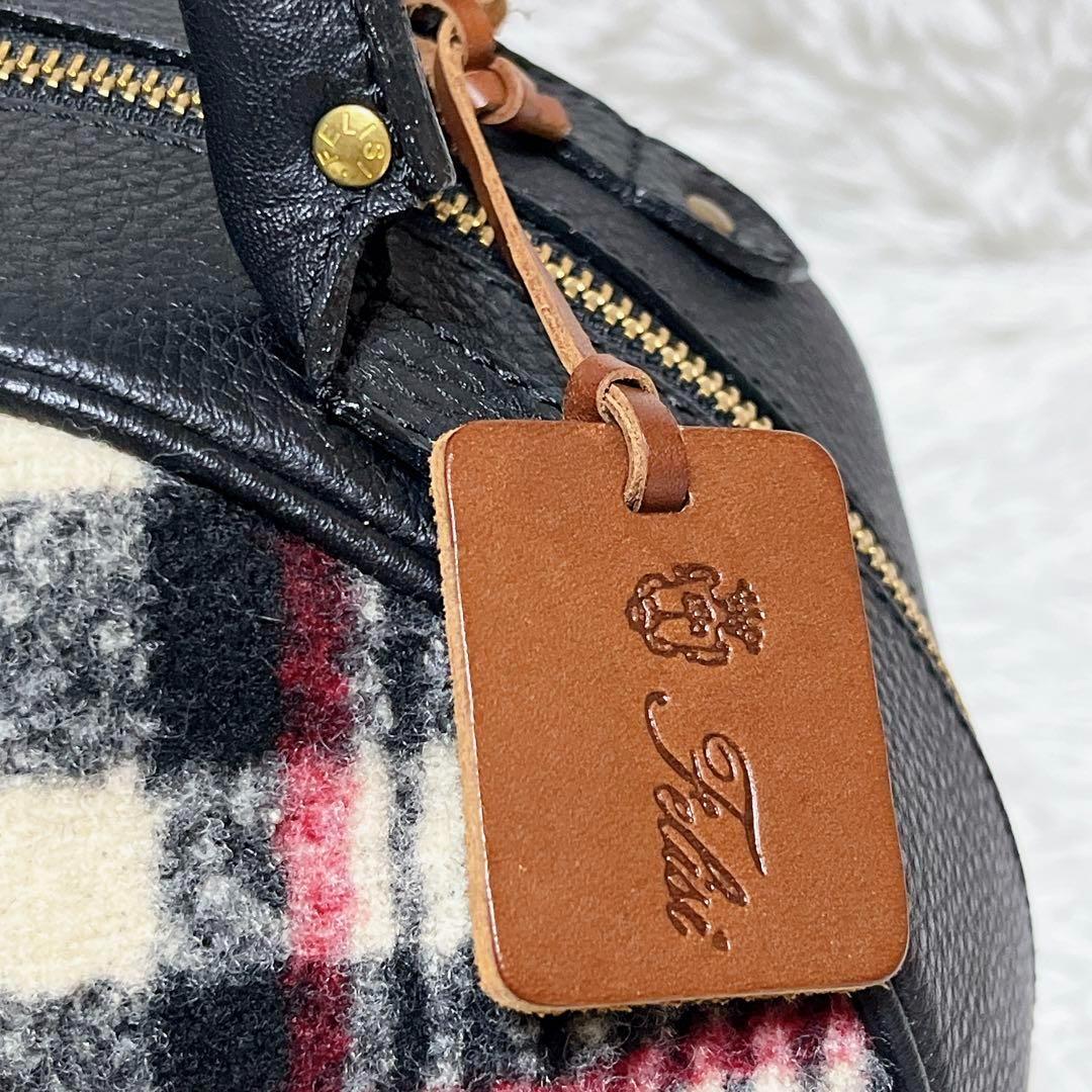 未使用級✨フェリージ 近年モデル wool blend handbag バッグ