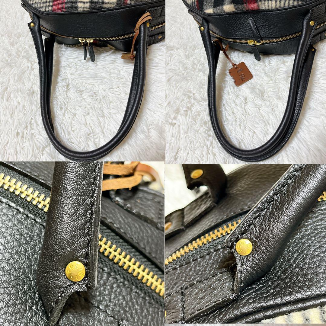 未使用級✨フェリージ 近年モデル wool blend handbag バッグ