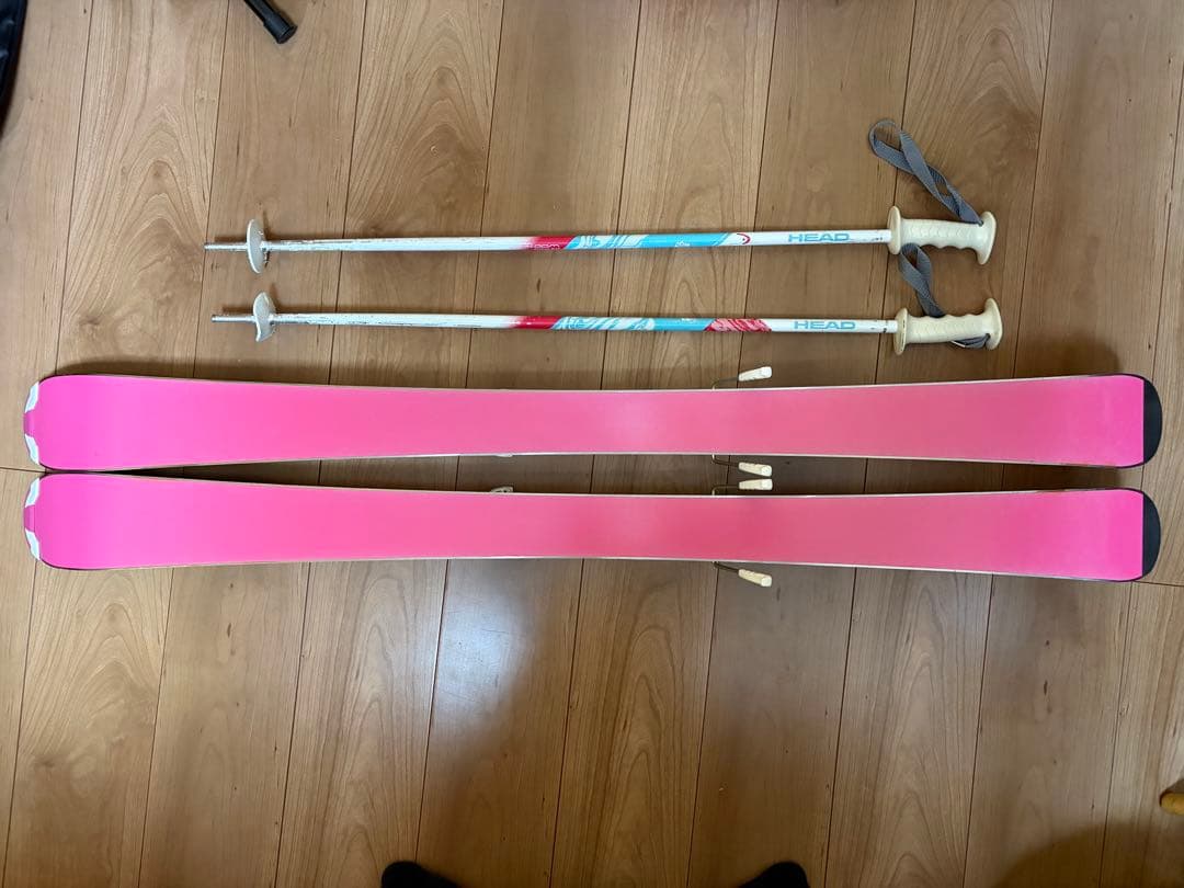 Streule スキーセット ピンクとホワイト